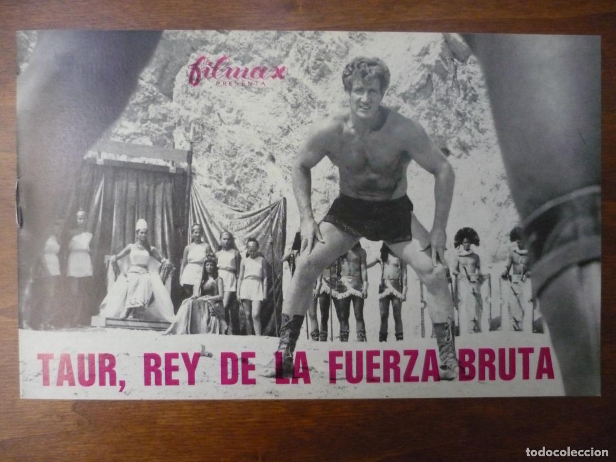 Cine: taur rey de la fuerza bruta - guia publicitaria original - joe robinson bella cortez harry baird