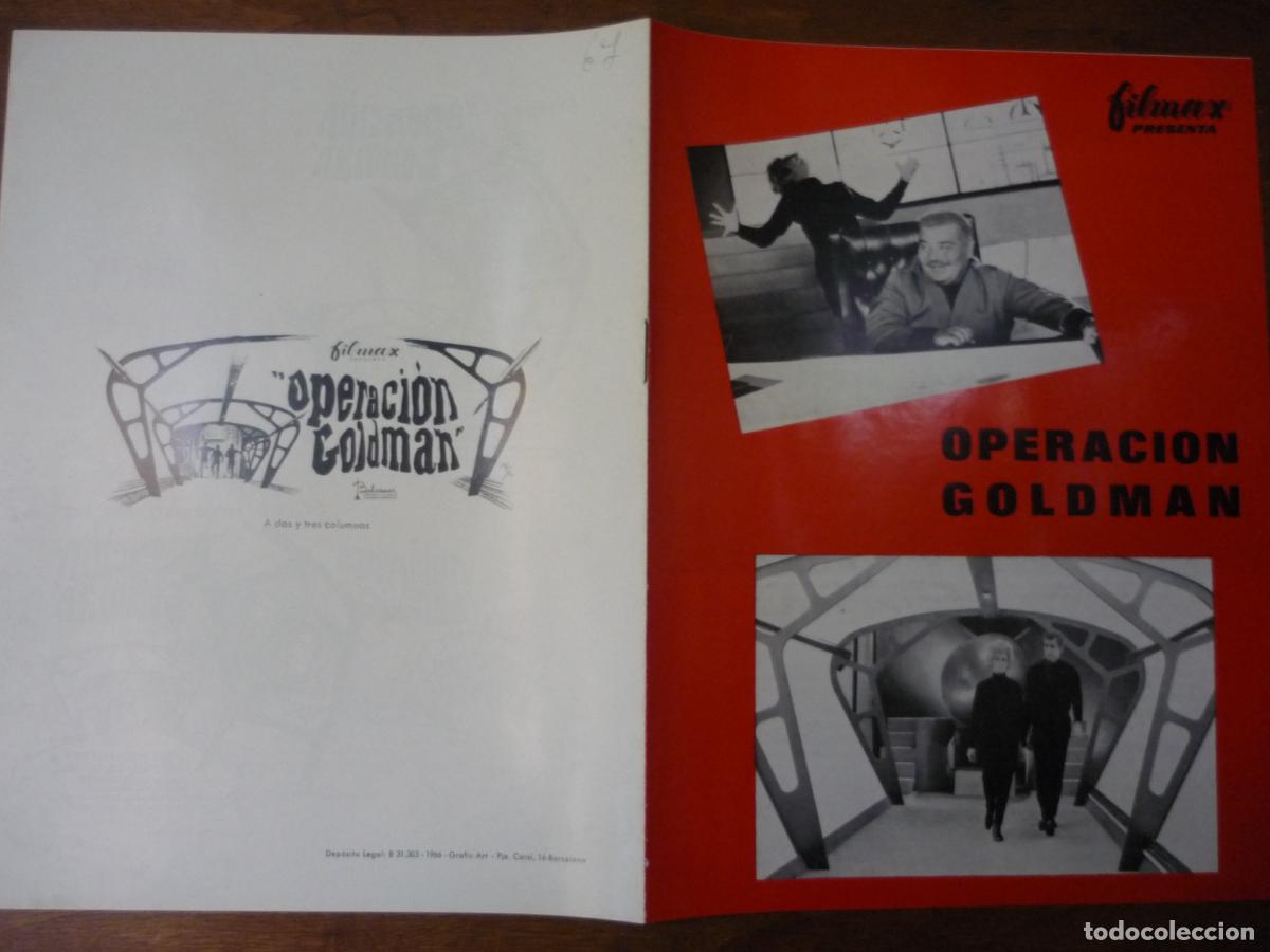 Cine: operacion goldman - guia publicitaria original - diana lorys anthony ashley antonio margheriti