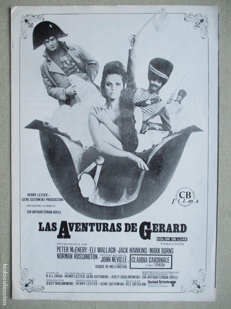 Cin&eacute;ma: LAS AVENTURAS DE GERARD. GUIA ORIGINAL ESTRENO. PEDIDO MINIMO EN GUIAS 10 EUROS.