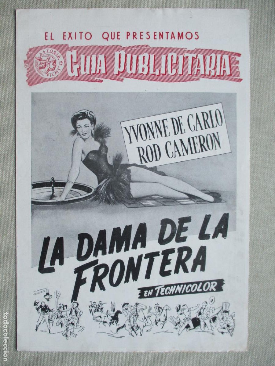Cin&eacute;ma: LA DAMA DE LA FRONTERA. GUIA ORIGINAL ESTRENO. PEDIDO MINIMO EN GUIAS 10 EUROS.