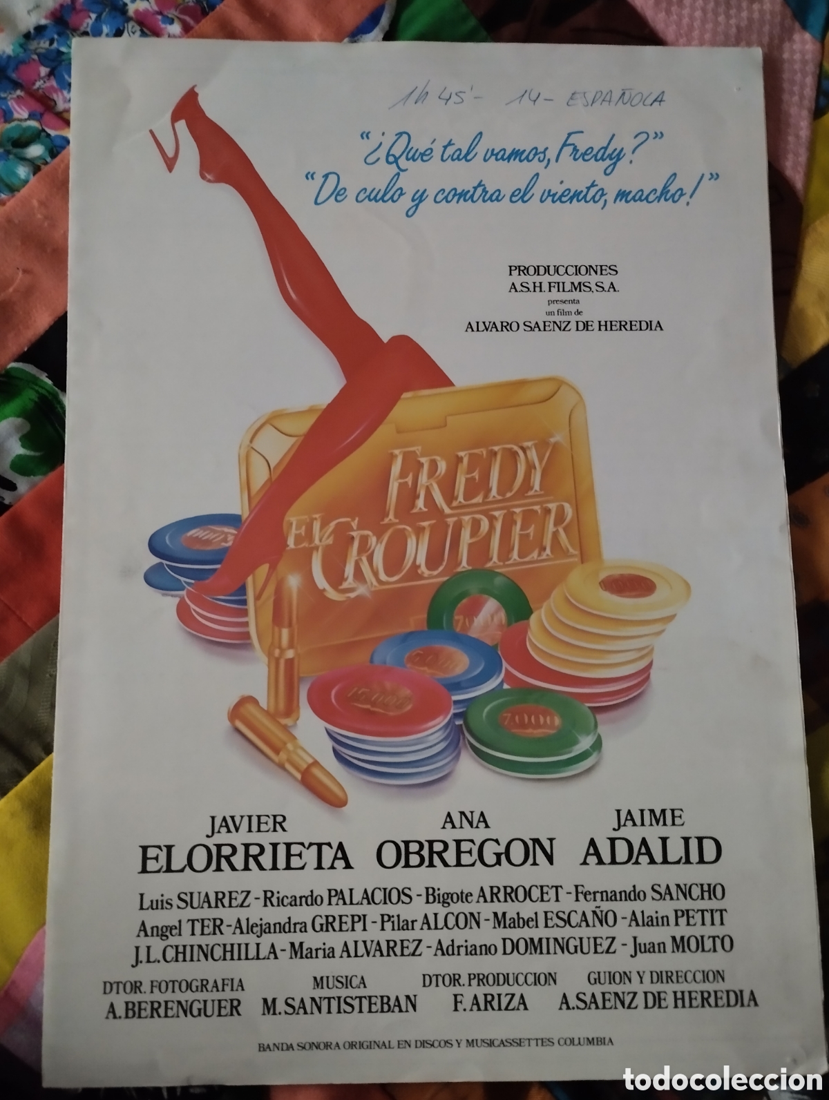 Cin&eacute;ma: GUIA DOBLE DE GRAN TAMA&Ntilde;O 34 X 24 - FREDY EL CROUPIER