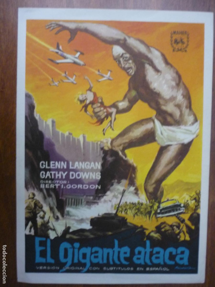 Cine: el gigante ataca - guia publicitaria original - glenn langan gathy downs The Amazing Colossal Man