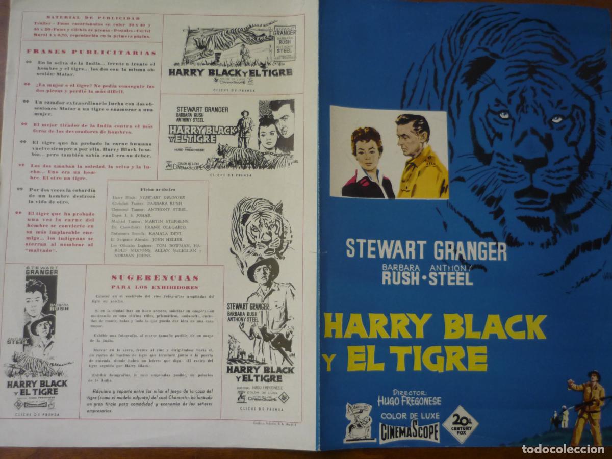 Cine: harry black y el tigre - guia publicitaria original - stewart granger barbara rush anthony steel