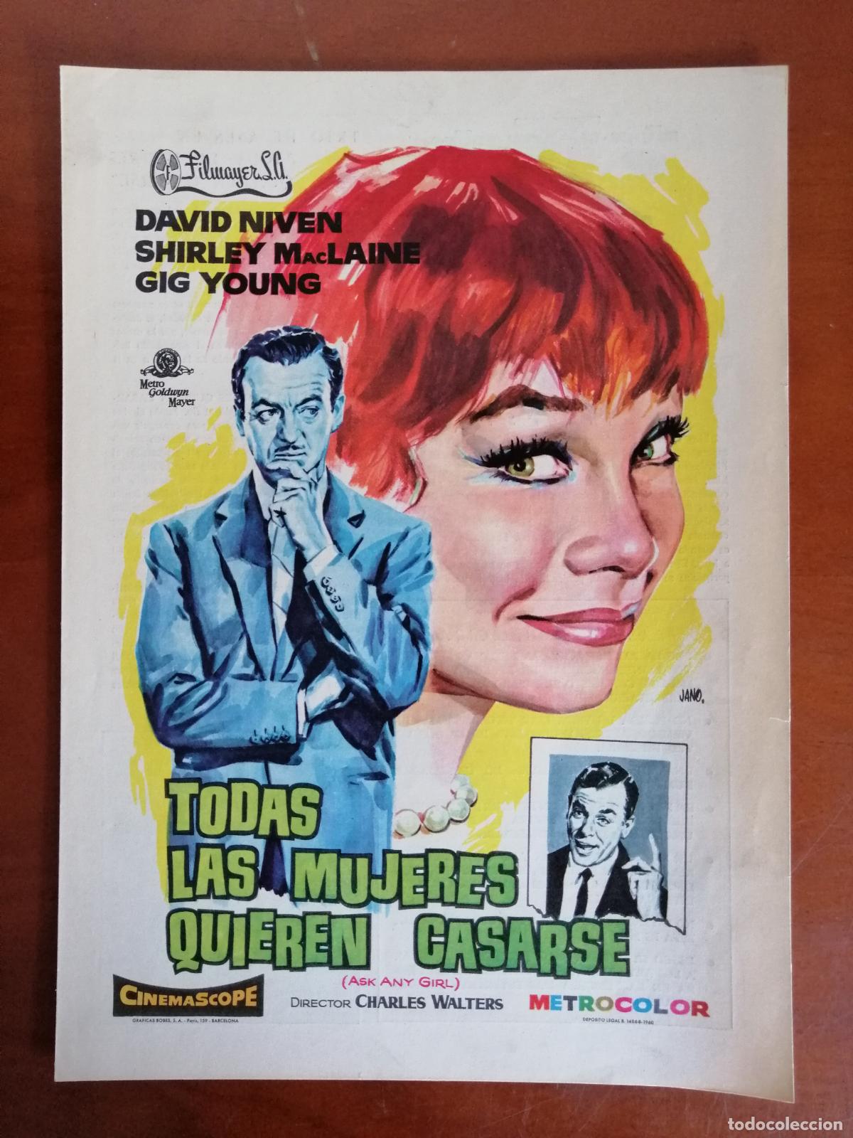 Cine: G10644 TODAS LAS MUJERES QUIEREN CASARSE-DOBLE