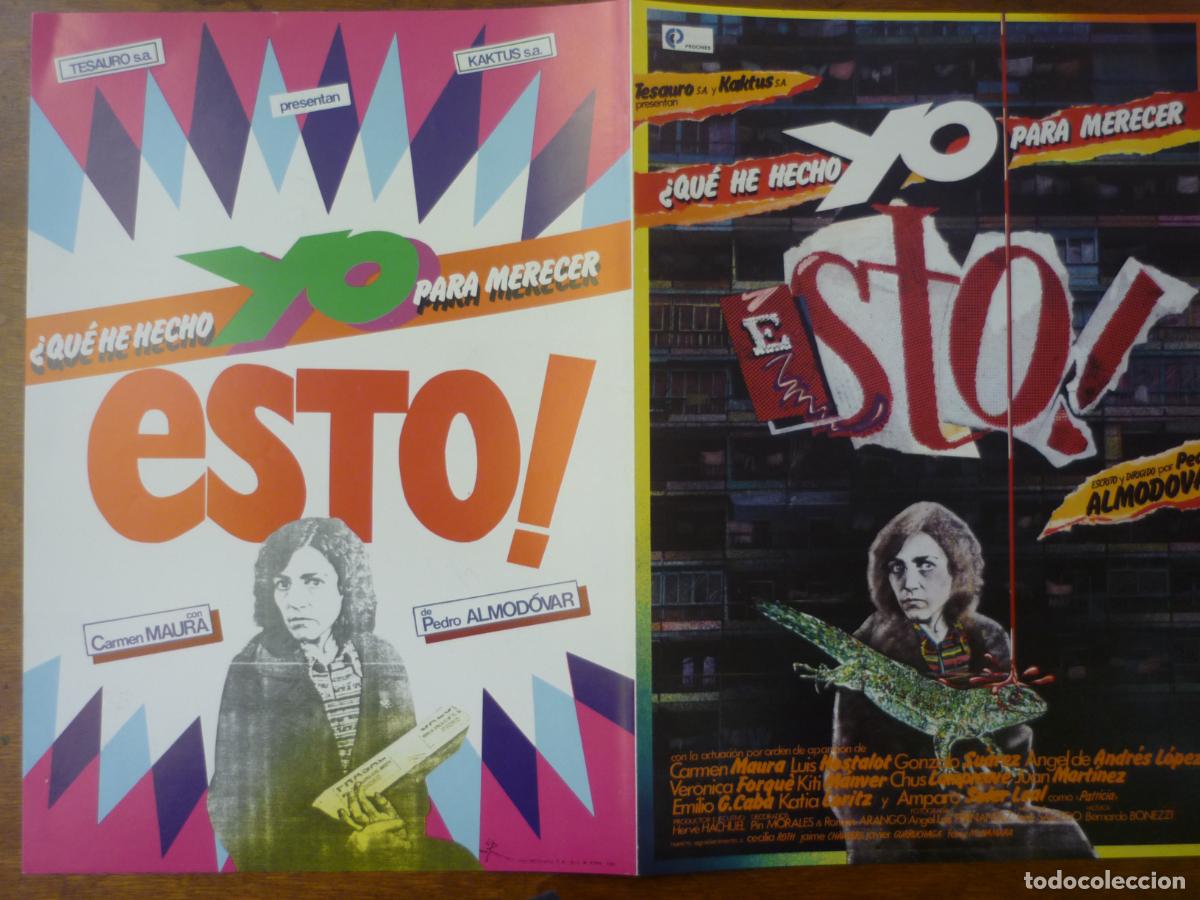 Cinema: que he hecho yo para merecer esto - guia publicitaria original almodovar dise&ntilde;o zulueta