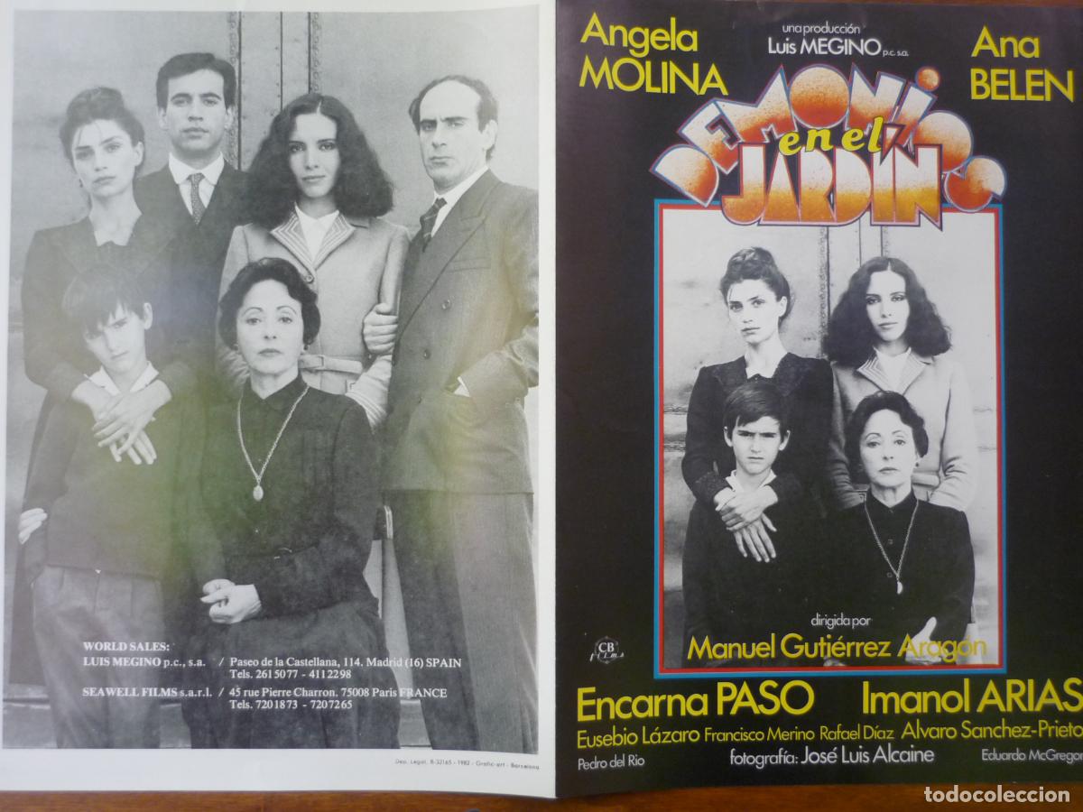Cine: demonios en el jardin - guia publicitaria original - angela molina ana belen dise&ntilde;o ivan zulueta