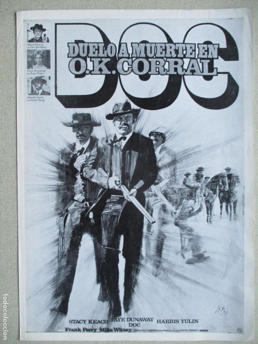 Cine: DUELO A MUERTE EN O.K. CORRAL. GUIA ORIGINAL ESTRENO. PEDIDO MINIMO EN GUIAS 10 EUROS.