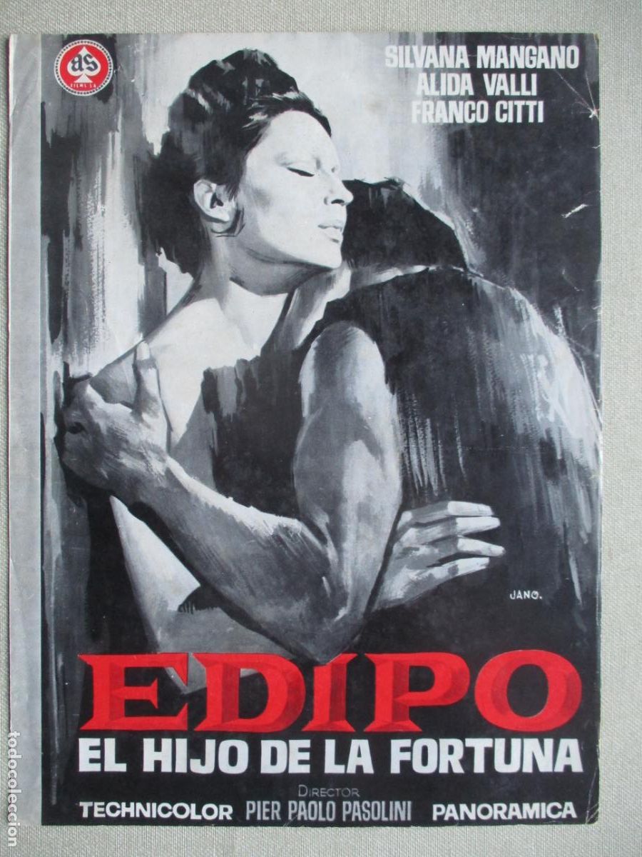 Cine: EDIPO EL HIJO DE LA FORTUNA. GUIA ORIGINAL ESTRENO. PEDIDO MINIMO EN GUIAS 10 EUROS.
