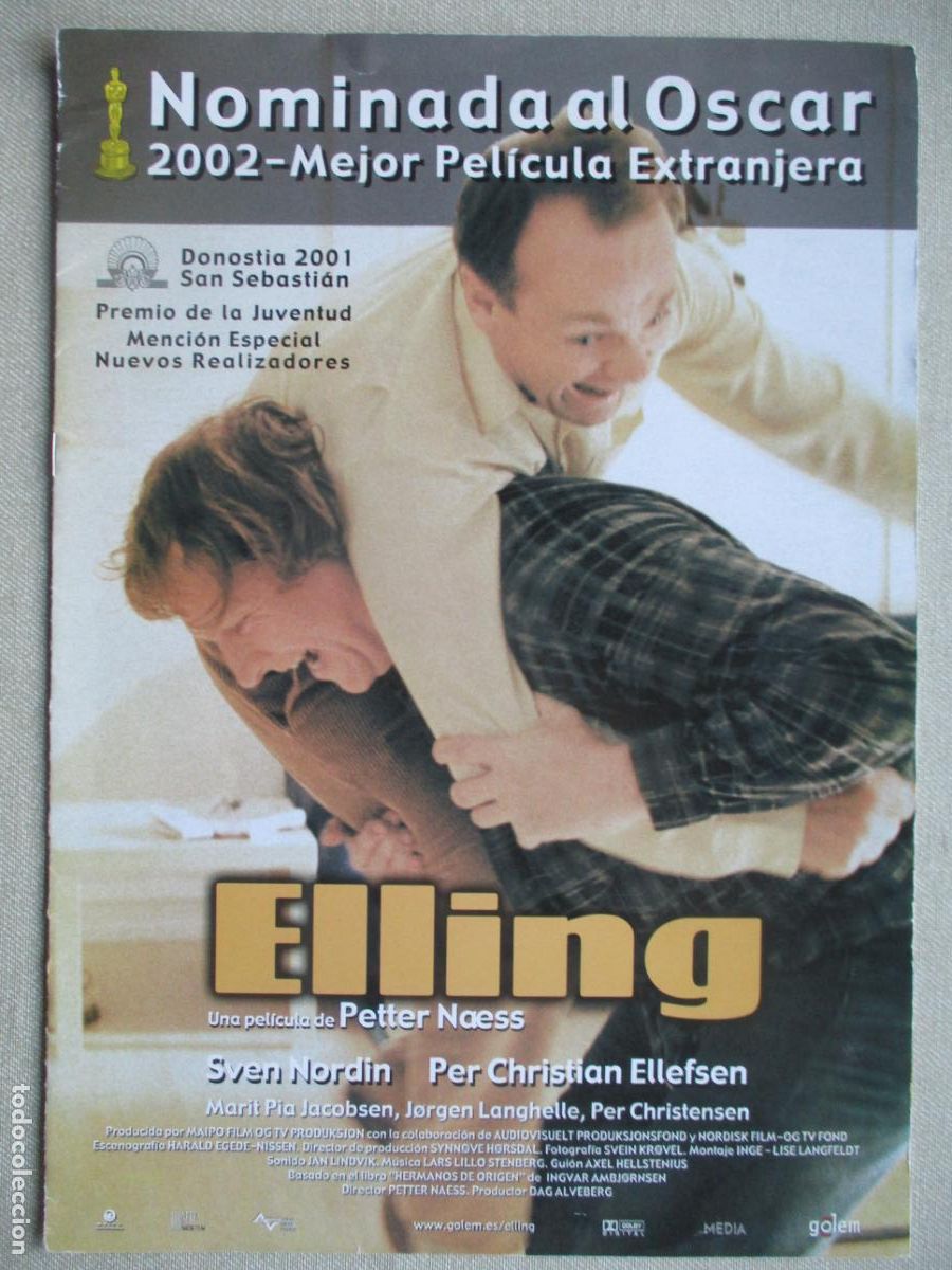 Cine: ELLING. GUIA ORIGINAL ESTRENO. PEDIDO MINIMO EN GUIAS 10 EUROS.