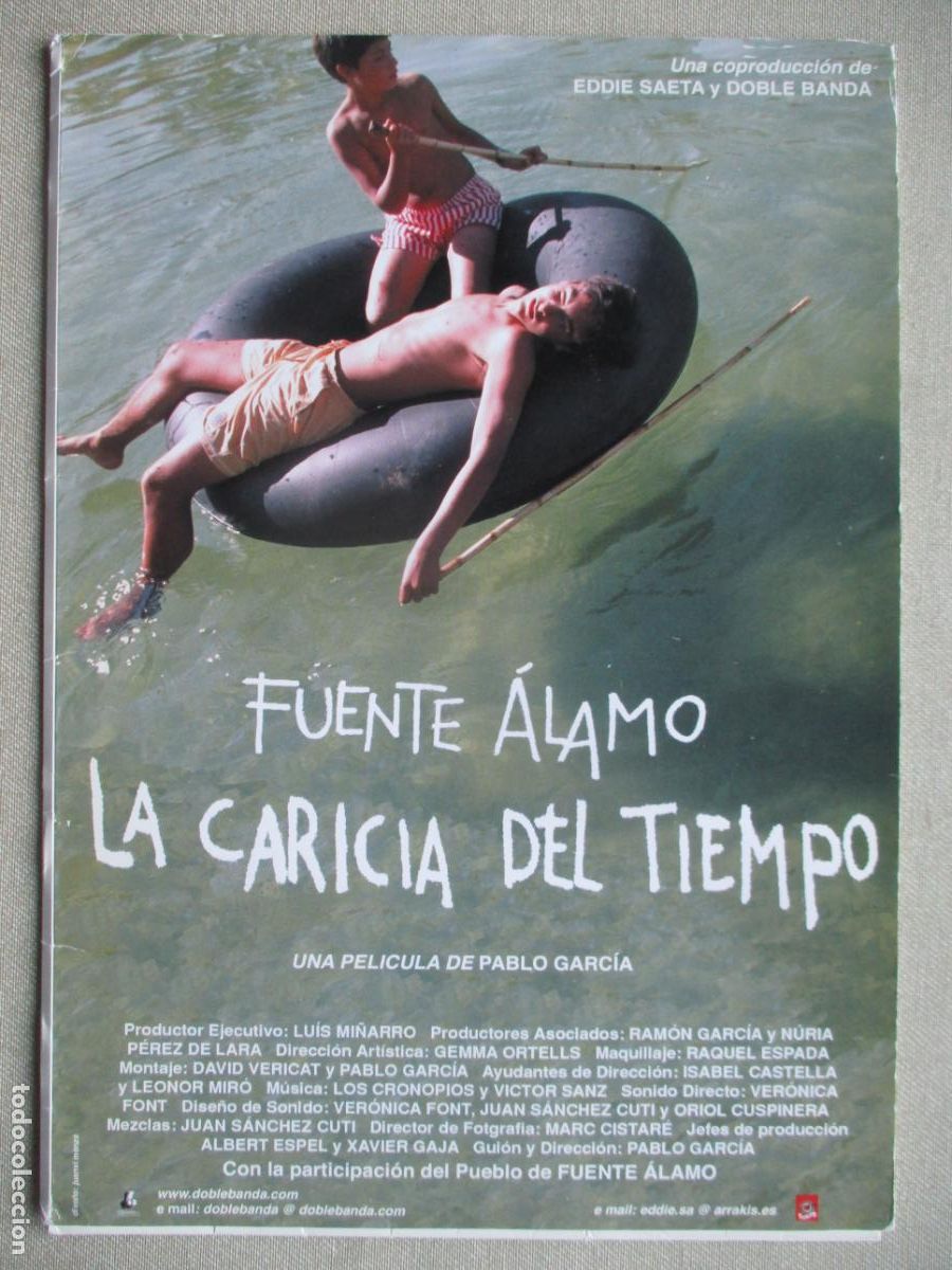 Cine: FUENTE ALAMO LA CARICIA DEL TIEMPO. GUIA ORIGINAL ESTRENO-DOSSIER. PEDIDO MINIMO EN GUIAS 10 EUROS.