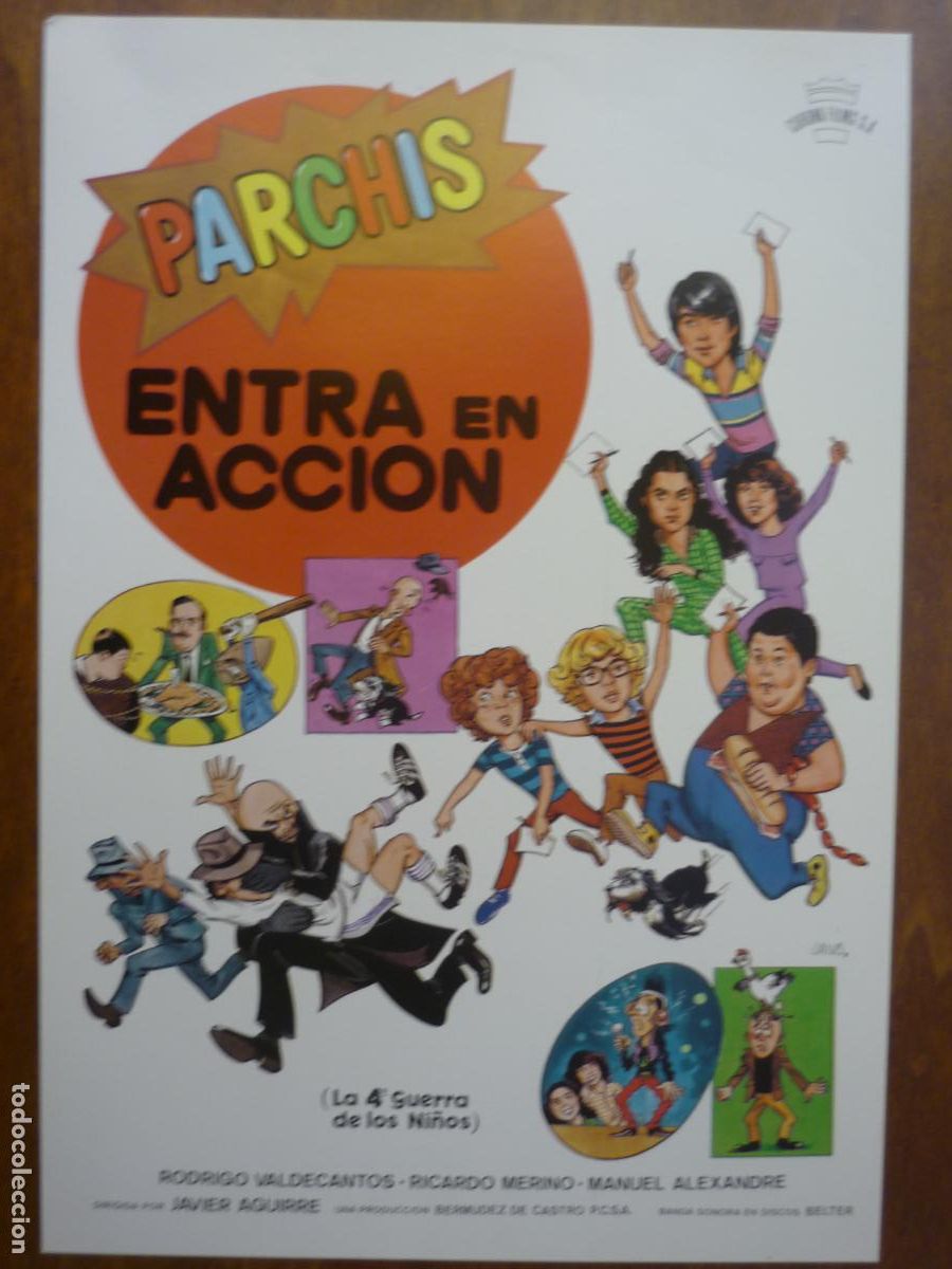 Cine: parchis entra en accion - guia publicitaria original - javier aguirre manuel alexandre cine espa&ntilde;ol