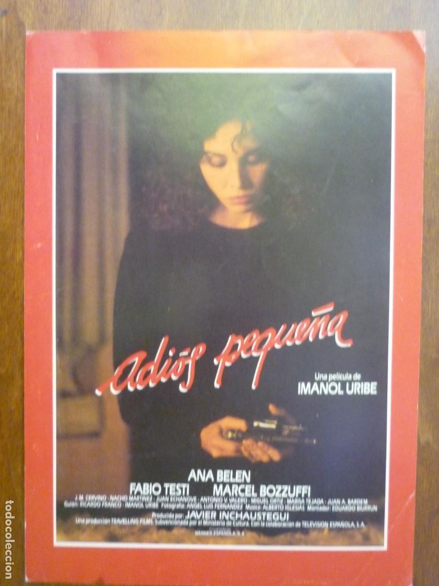 Cine: adios peque&ntilde;a - guia publicitaria original - ana belen fabio testi imanol uribe cine espa&ntilde;ol