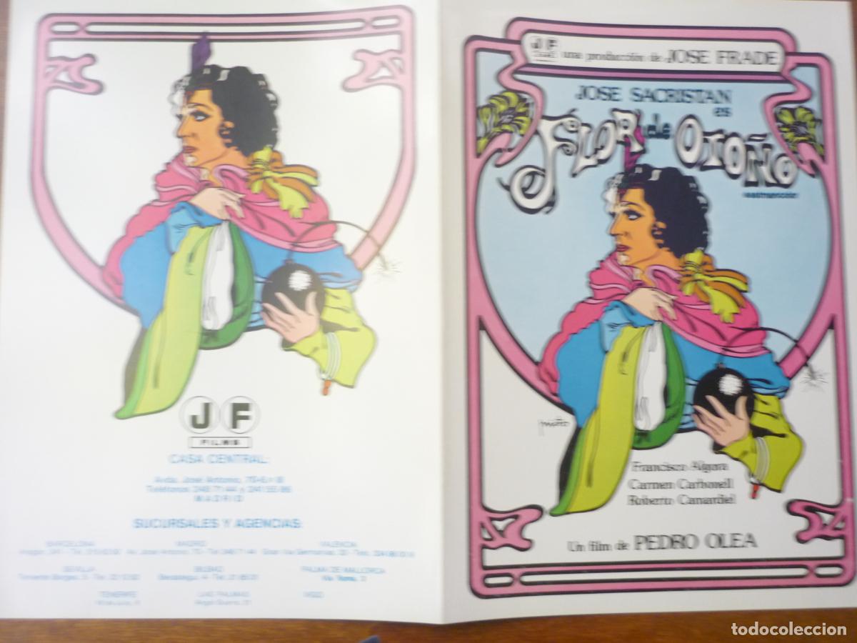 Cine: flor de oto&ntilde;o - guia publicitaria original - jose sacristan pedro olea cine espa&ntilde;ol