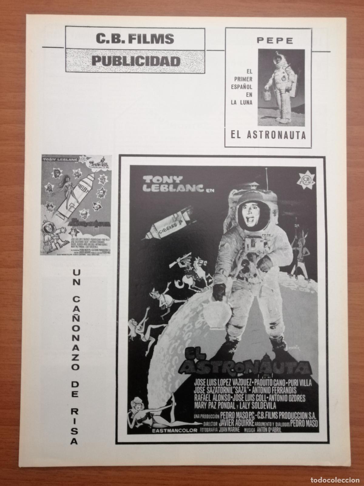 Cine: G2695 EL ASTRONAUTA-TRIPLE-GUIA EN BLANCO Y NEGRO-VERSION ESPA&Ntilde;OLA