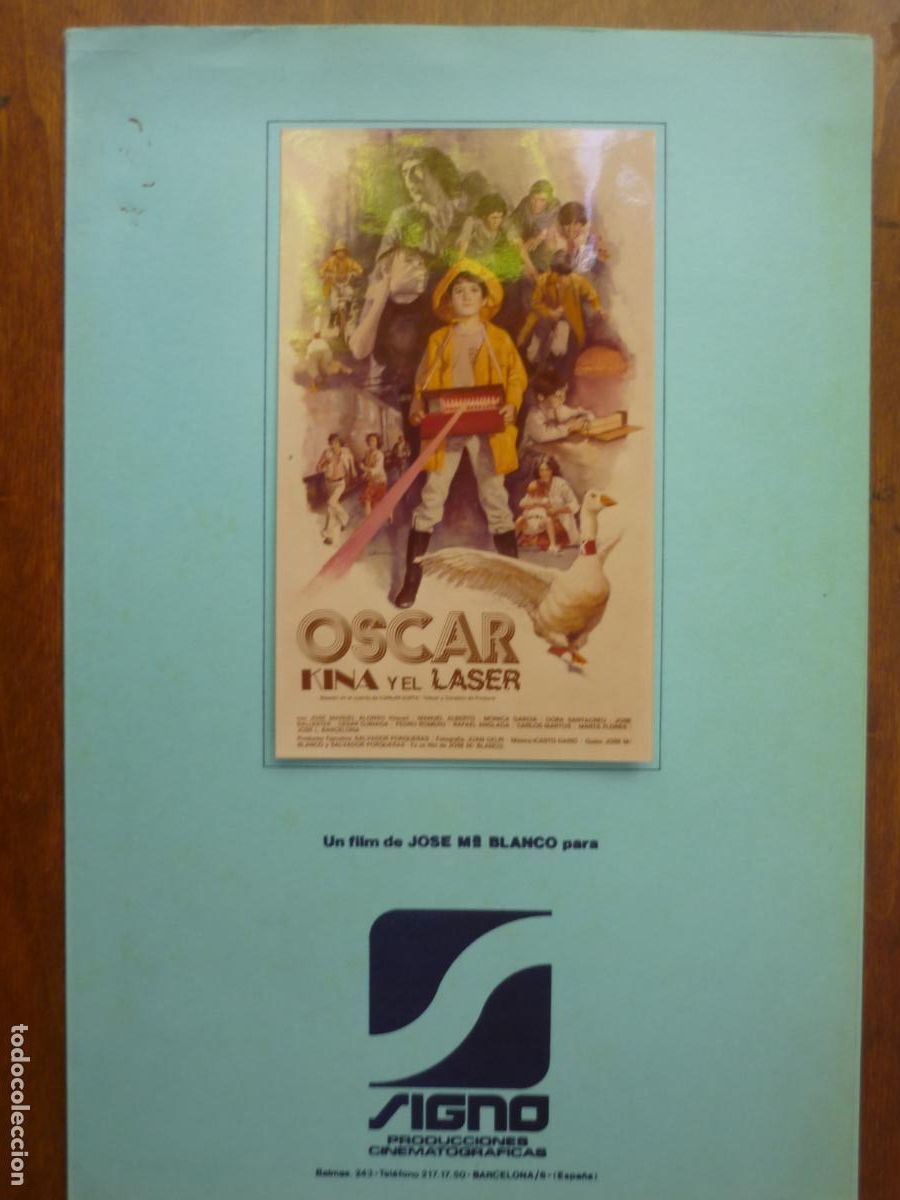 Cine: oscar kina y el laser - guia publicitaria original dossier - jose m&ordf; blanco cine espa&ntilde;ol