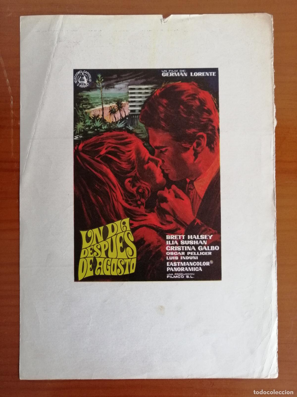 Cine: G10930 UN DIA DESPUES DE AGOSTO-SENCILLO