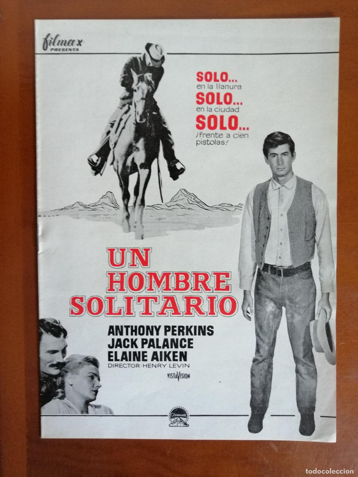 Cine: G10974 UN HOMBRE SOLITARIO-LIBRO 12 PAGINAS