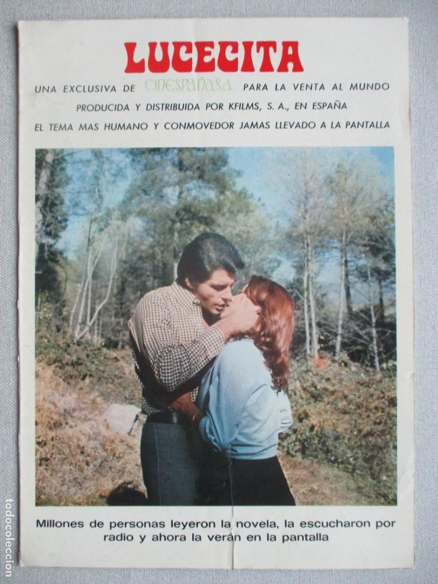 Cine: LUCECITA. GUIA ORIGINAL ESTRENO. PEDIDO MINIMO EN GUIAS 10 EUROS.