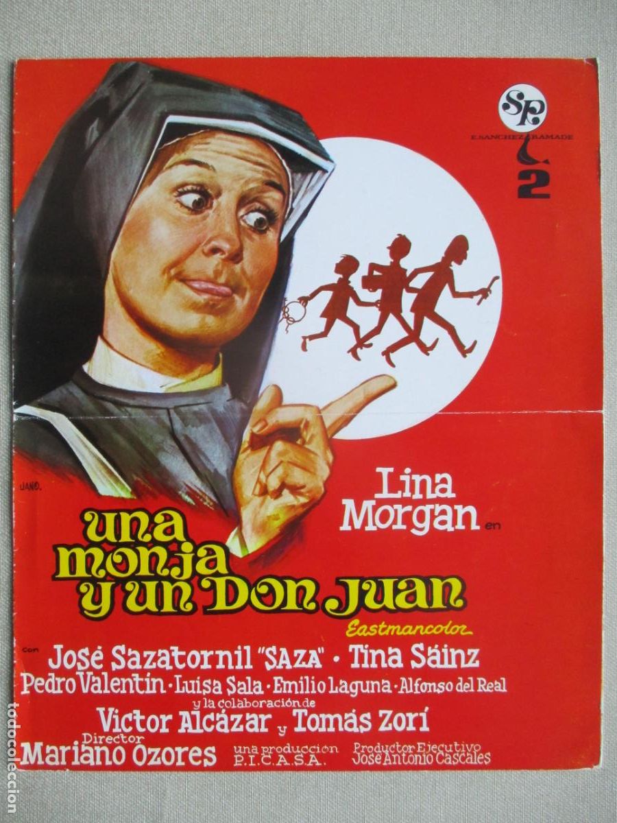 Cine: UNA MONJA Y UN DON JUAN. GUIA ORIGINAL ESTRENO. PEDIDO MINIMO EN GUIAS 10 EUROS.