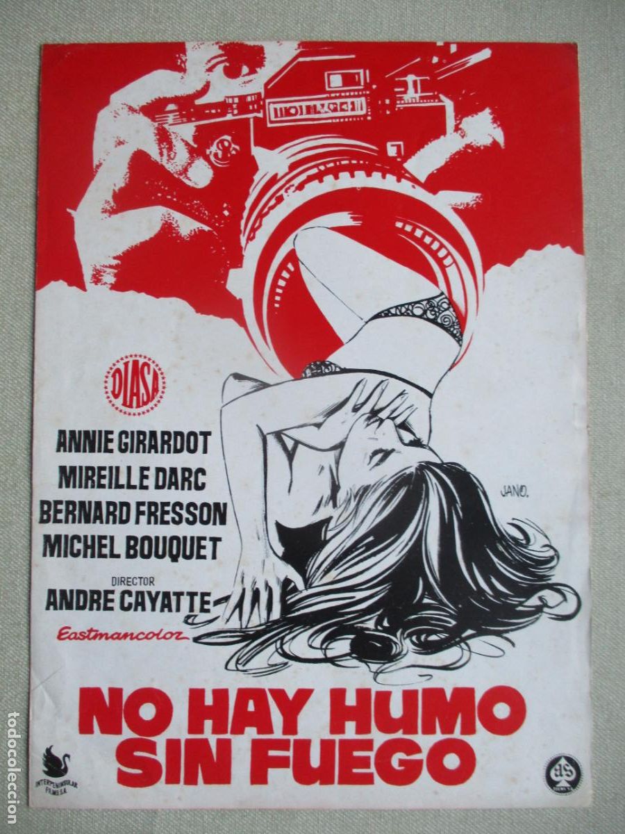 Cine: NO HAY HUMO SIN FUEGO. GUIA ORIGINAL ESTRENO. PEDIDO MINIMO EN GUIAS 10 EUROS.