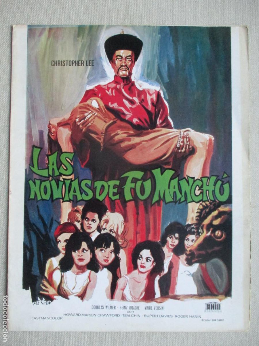 Cine: LAS NOVIAS DE FU MANCHU. GUIA ORIGINAL ESTRENO. PEDIDO MINIMO EN GUIAS 10 EUROS.