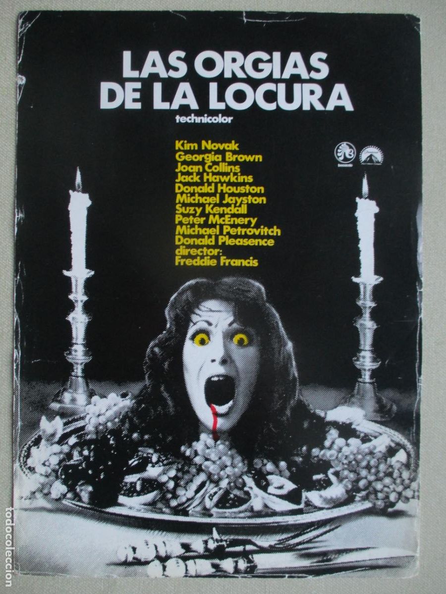 Cine: LAS ORGIAS DE LA LOCURA. GUIA ORIGINAL ESTRENO. PEDIDO MINIMO EN GUIAS 10 EUROS.