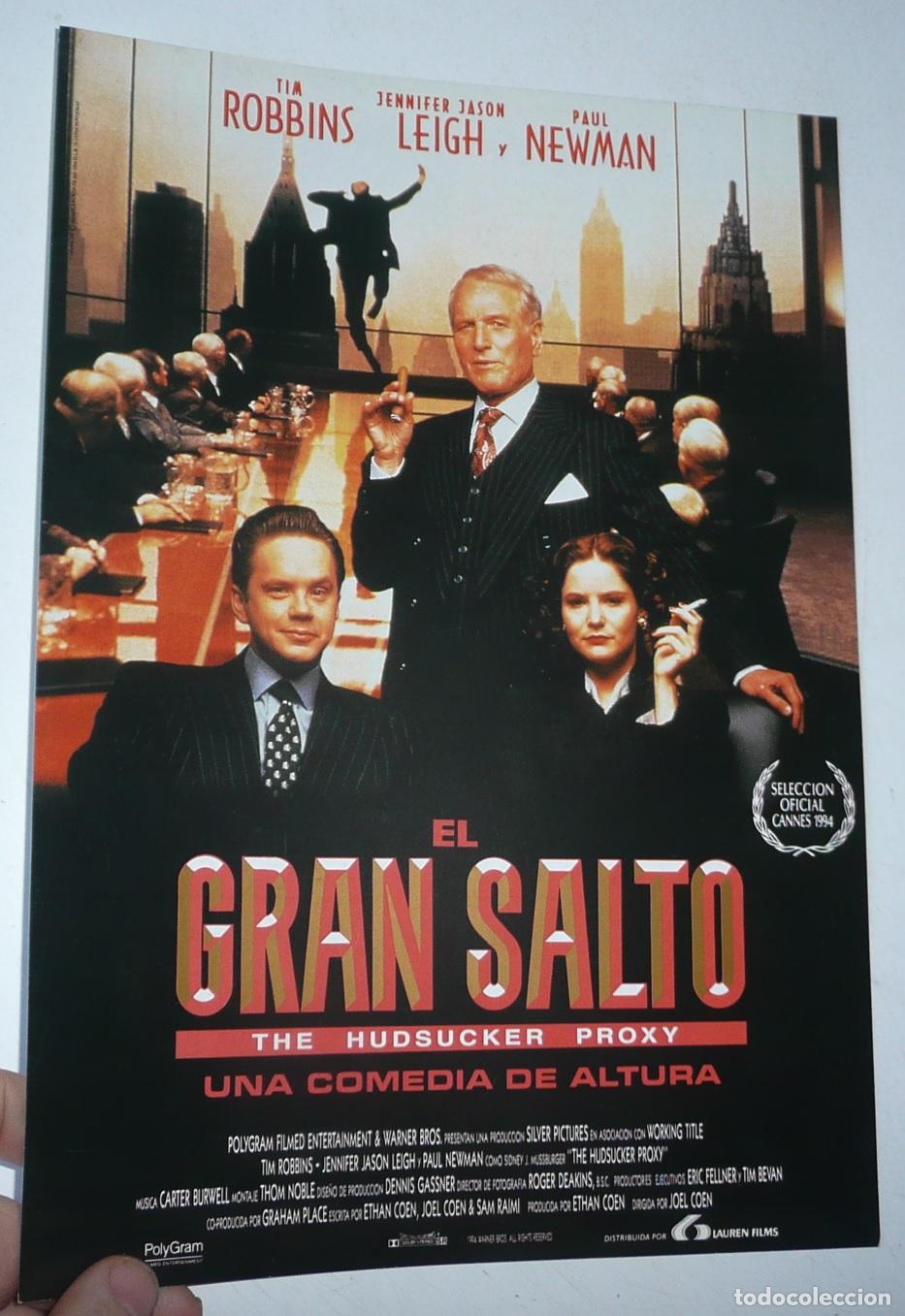 Cine: El gran salto (Joel Coen, 1994) Gu&iacute;a de cine. Tim Robbins, Jennifer Jason Leigh, Paul Newman