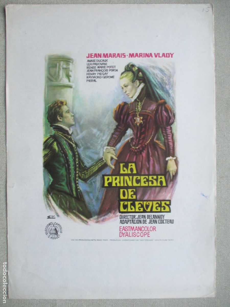 Cine: LA PRINCESA DE CLEVES. GUIA ORIGINAL ESTRENO. PEDIDO MINIMO EN GUIAS 10 EUROS.