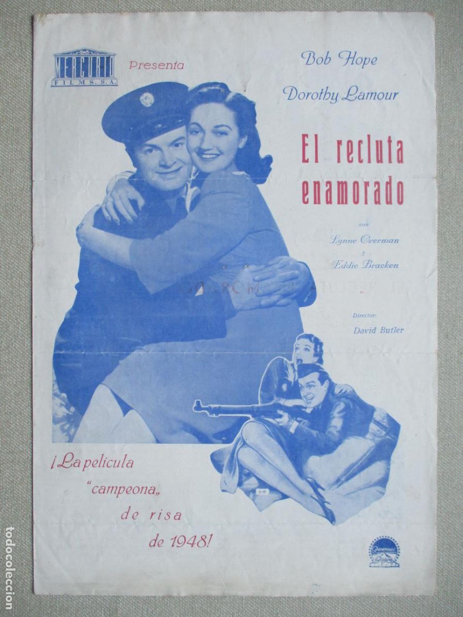 Cine: EL RECLUTA ENAMORADO. GUIA ORIGINAL ESTRENO. PEDIDO MINIMO EN GUIAS 10 EUROS.