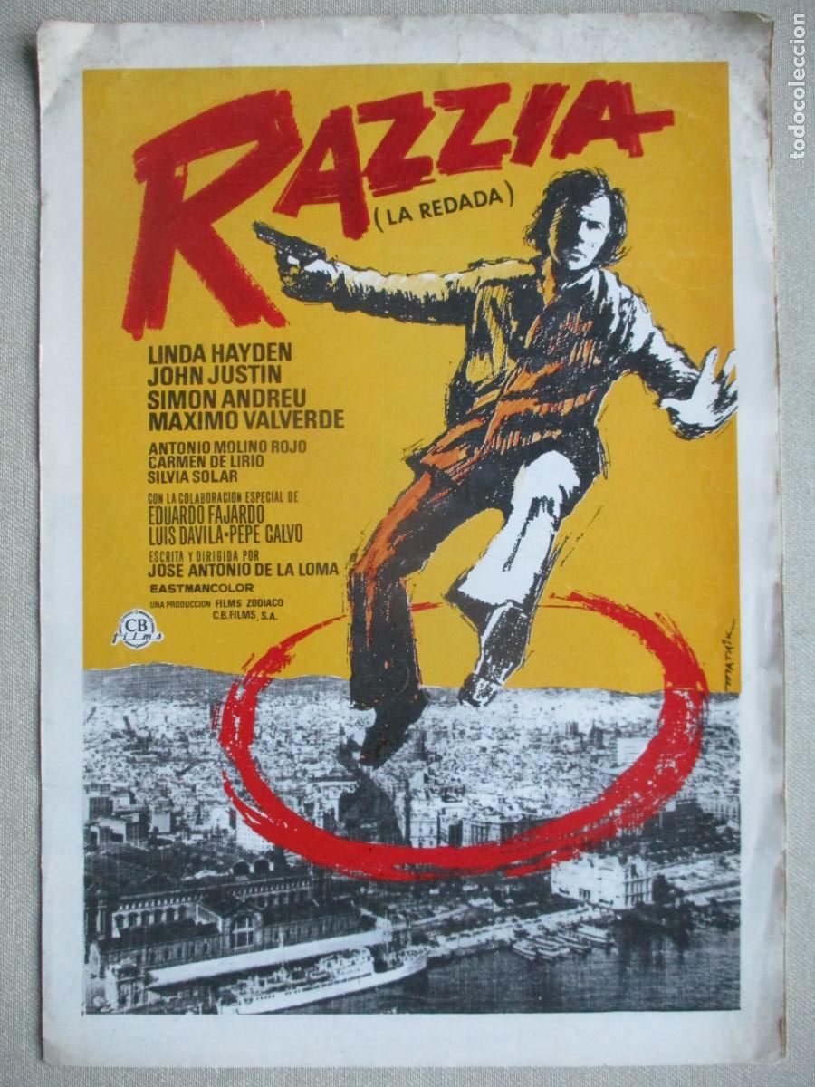 Cine: LA REDADA (RAZZIA). GUIA ORIGINAL ESTRENO. PEDIDO MINIMO EN GUIAS 10 EUROS.