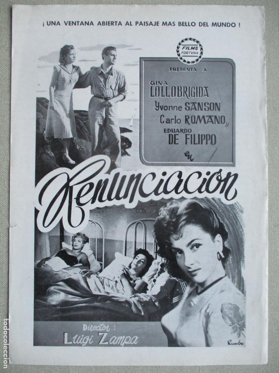 Cine: RENUNCIACION. GUIA ORIGINAL ESTRENO. PEDIDO MINIMO EN GUIAS 10 EUROS.