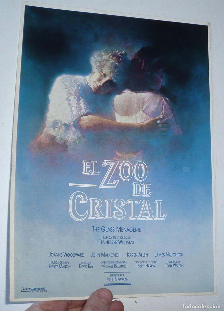 Cine: El zoo de cristal (Paul Newman, 1987) Gu&iacute;a de cine. Joanne Woodward, John Malkovich, Karen Allen