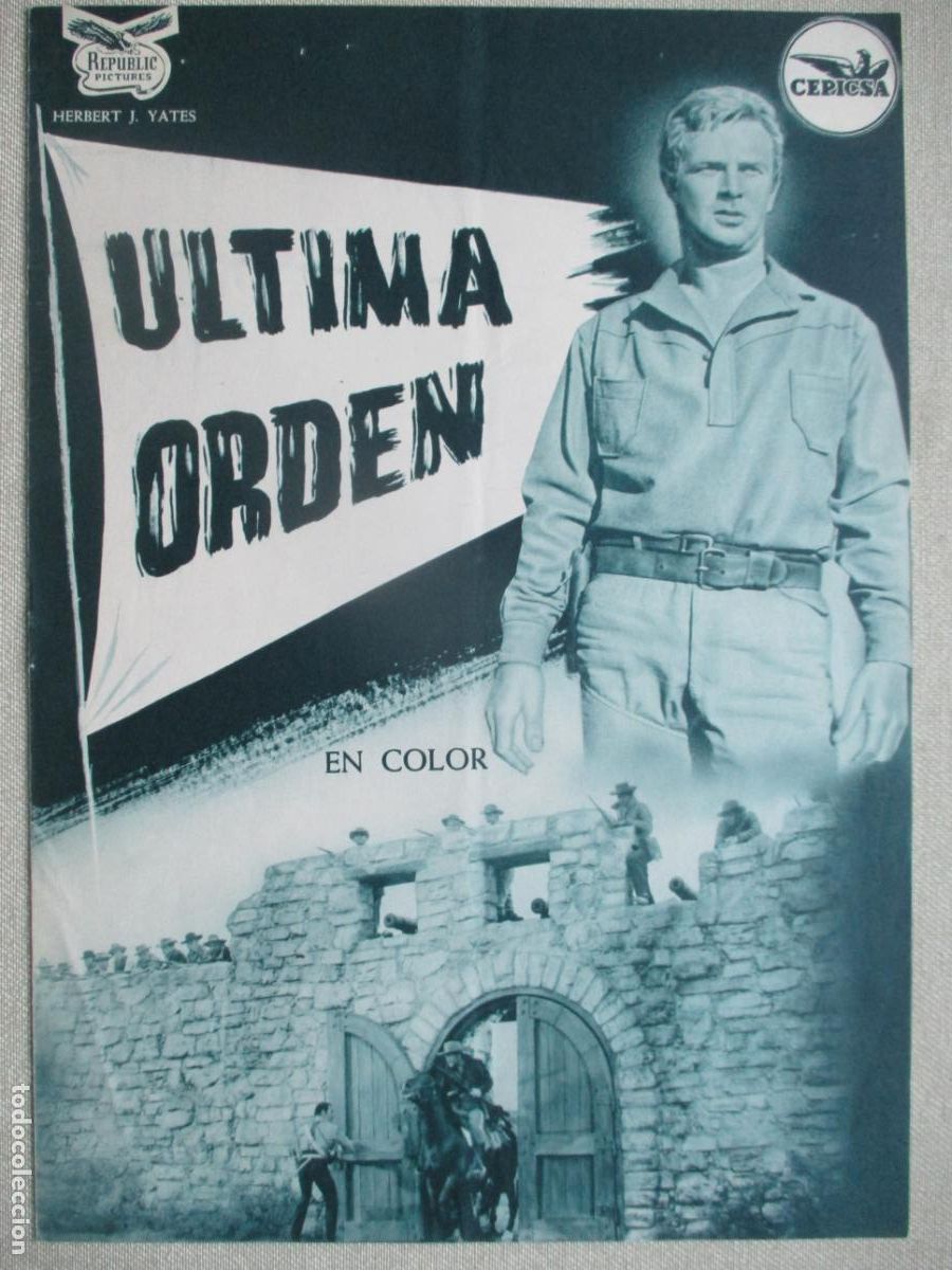 Cine: ULTIMA ORDEN. GUIA ORIGINAL ESTRENO. PEDIDO MINIMO EN GUIAS 10 EUROS.