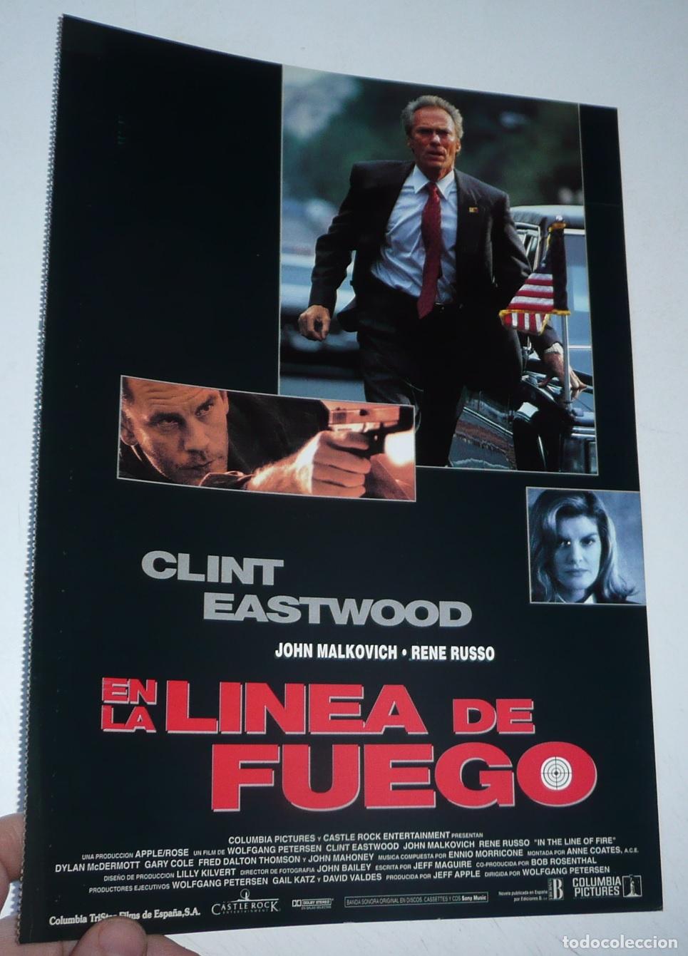 Cinema: En la l&iacute;nea de fuego (Wolfgang Petersen, 1993) Clint Eastwood, John Malkovich, Rene Russo