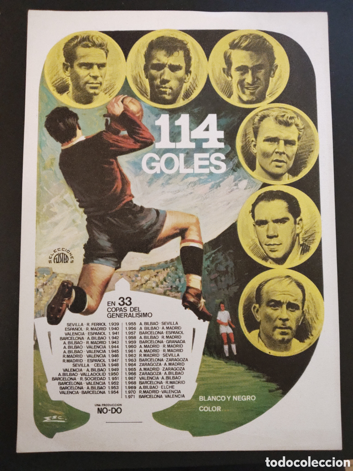 Cine: 114 GOLES - EN 33 COPAS DEL GENERALISIMO - GUIA DE CINE ORIGINAL