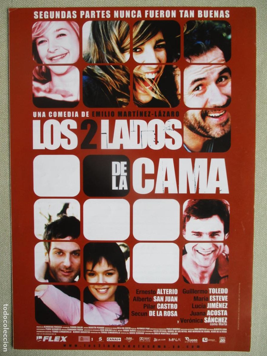 Cine: LOS 2 LADOS DE LA CAMA. GUIA ORIGINAL ESTRENO. PEDIDO MINIMO EN GUIAS 10 EUROS.