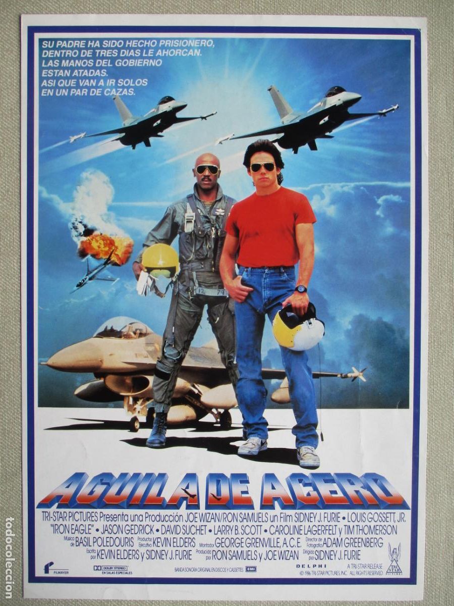 Cinema: AGUILA DE ACERO. GUIA ORIGINAL ESTRENO. PEDIDO MINIMO EN GUIAS 10 EUROS.