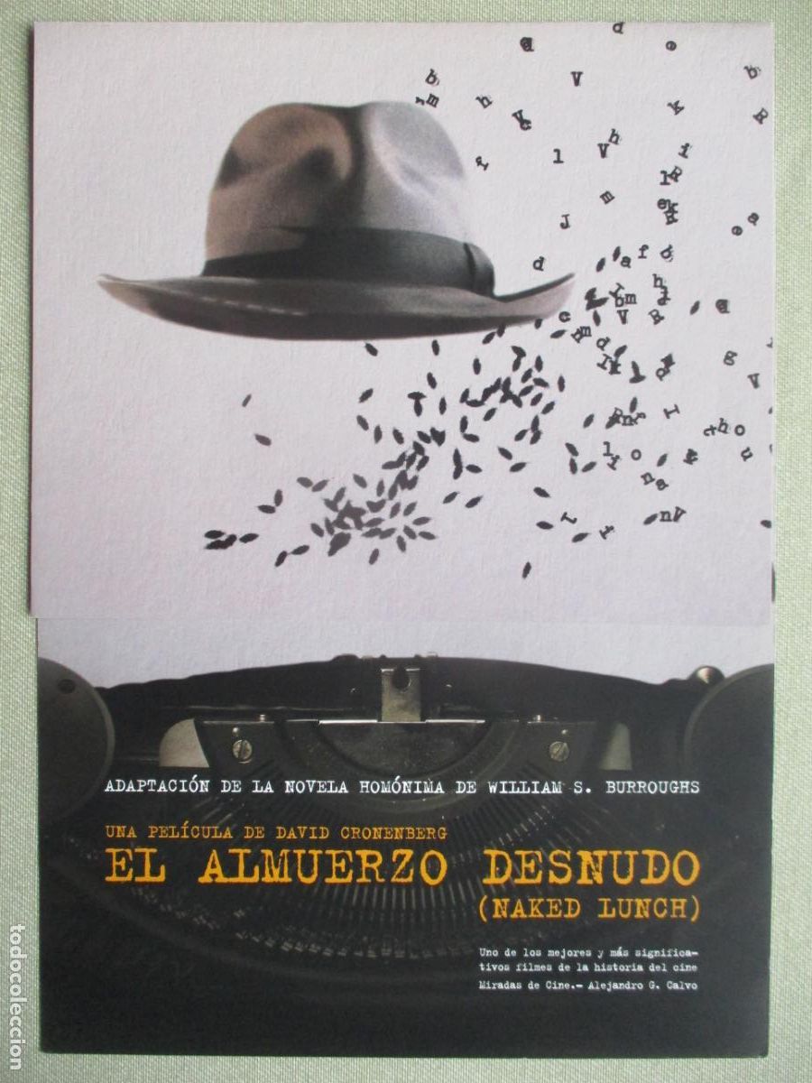 Cinema: EL ALMUERZO DESNUDO. GUIA ORIGINAL ESTRENO. PEDIDO MINIMO EN GUIAS 10 EUROS.