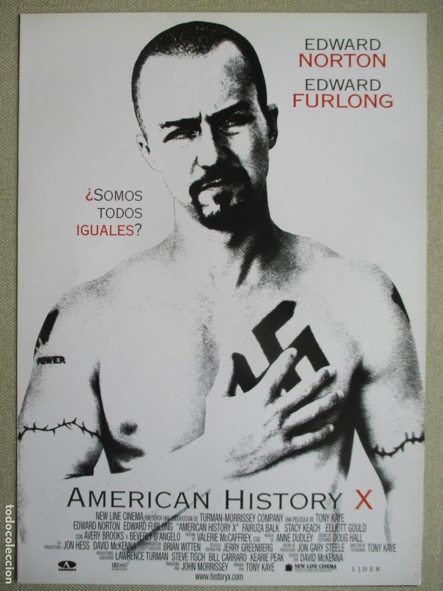 Cinema: AMERICAN HISTORY X. GUIA ORIGINAL ESTRENO. PEDIDO MINIMO EN GUIAS 10 EUROS.