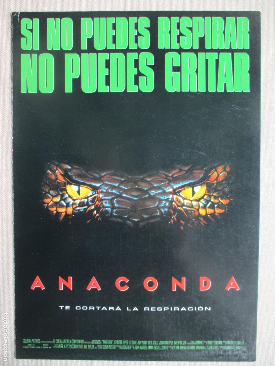 Cinema: ANACONDA. GUIA ORIGINAL ESTRENO. PEDIDO MINIMO EN GUIAS 10 EUROS.