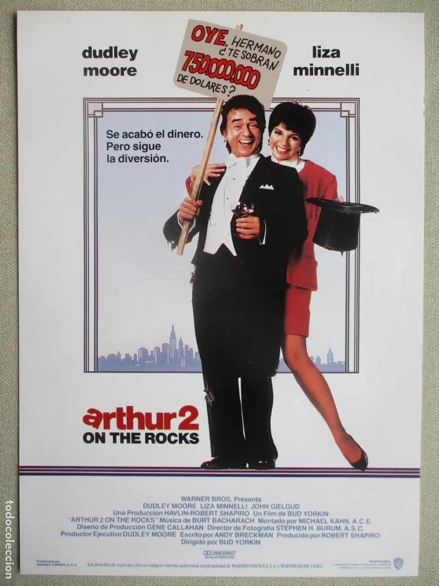 Cine: ARTHUR 2 ON THE ROCKS. GUIA ORIGINAL ESTRENO. PEDIDO MINIMO EN GUIAS 10 EUROS.