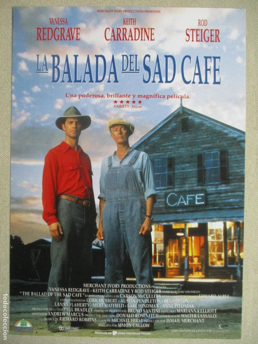 Cine: LA BALADA DEL SAD CAFE. GUIA ORIGINAL ESTRENO. PEDIDO MINIMO EN GUIAS 10 EUROS.