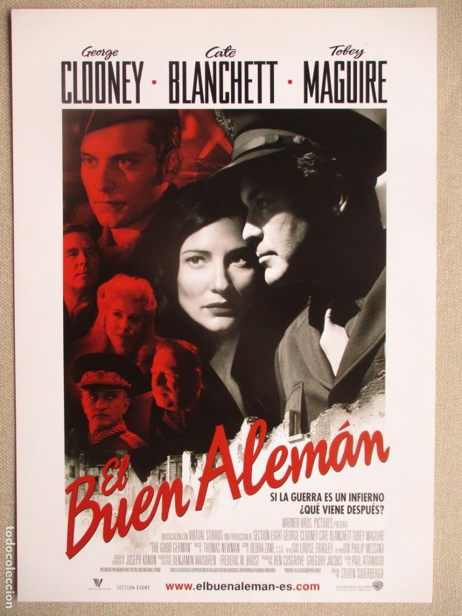 Cine: EL BUEN ALEMAN. GUIA ORIGINAL ESTRENO. PEDIDO MINIMO EN GUIAS 10 EUROS.
