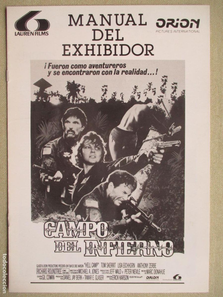Cine: CAMPO DEL INFIERNO. GUIA ORIGINAL ESTRENO. PEDIDO MINIMO EN GUIAS 10 EUROS.