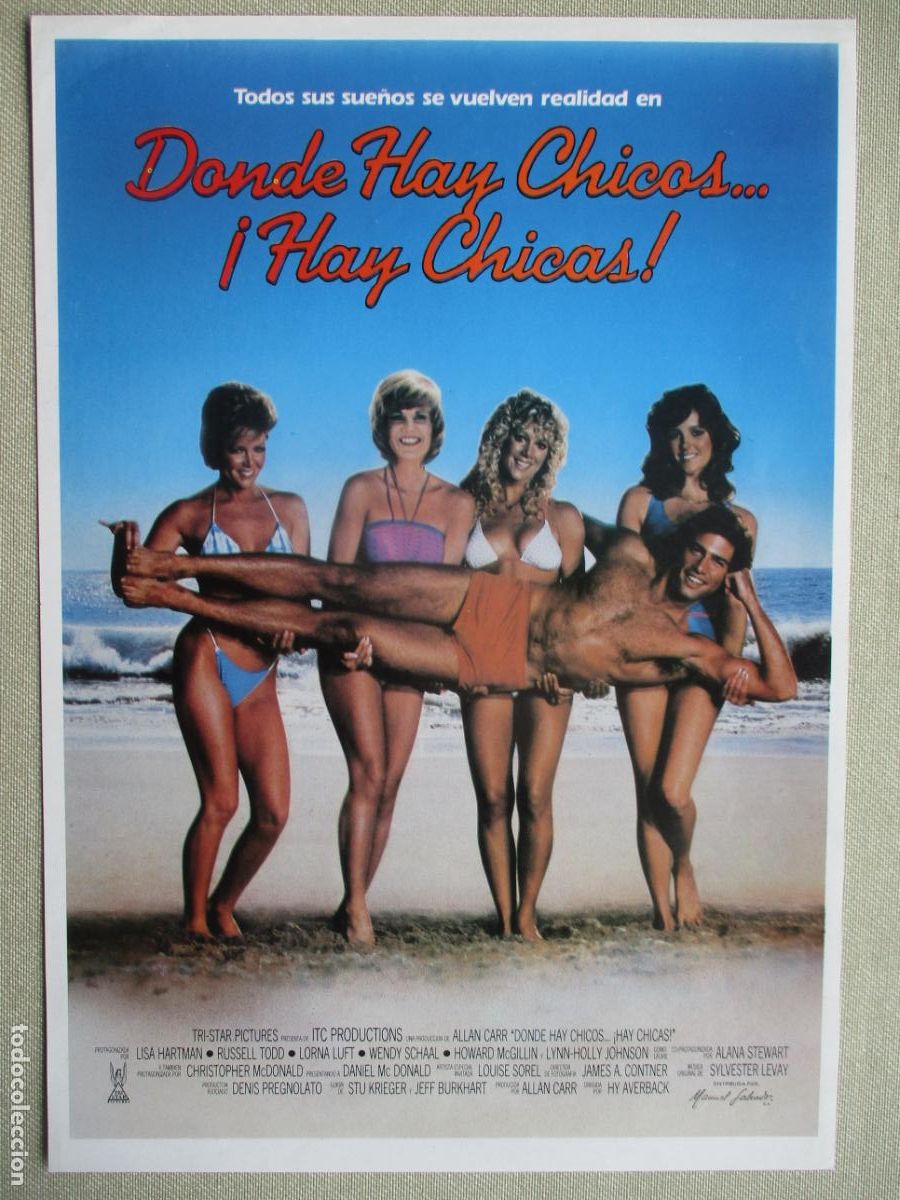Cine: DONDE HAY CHICOS...HAY CHICAS. GUIA ORIGINAL ESTRENO. PEDIDO MINIMO EN GUIAS 10 EUROS.