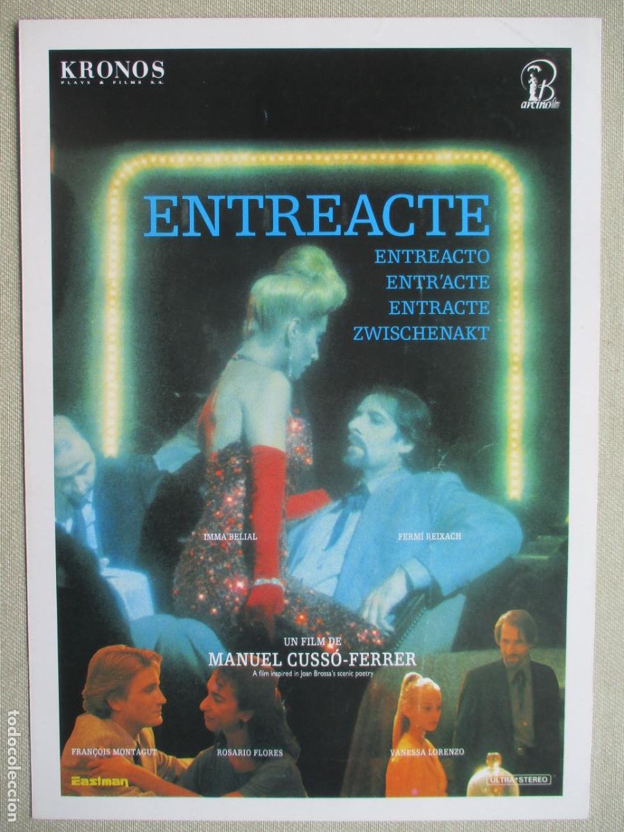 Cine: ENTREACTE. GUIA ORIGINAL ESTRENO. PEDIDO MINIMO EN GUIAS 10 EUROS.