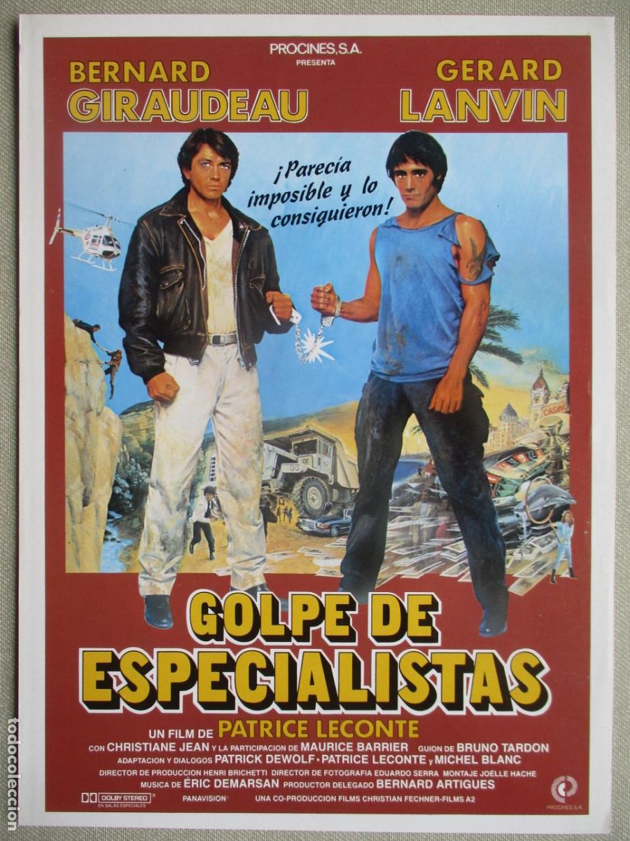 Cine: GOLPE DE ESPECIALISTAS. GUIA ORIGINAL ESTRENO. PEDIDO MINIMO EN GUIAS 10 EUROS.