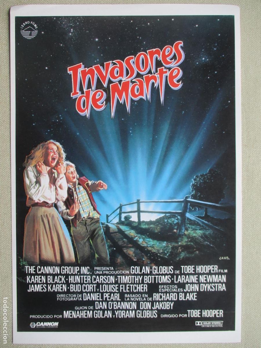 Cine: INVASORES DE MARTE. GUIA ORIGINAL ESTRENO. PEDIDO MINIMO EN GUIAS 10 EUROS.