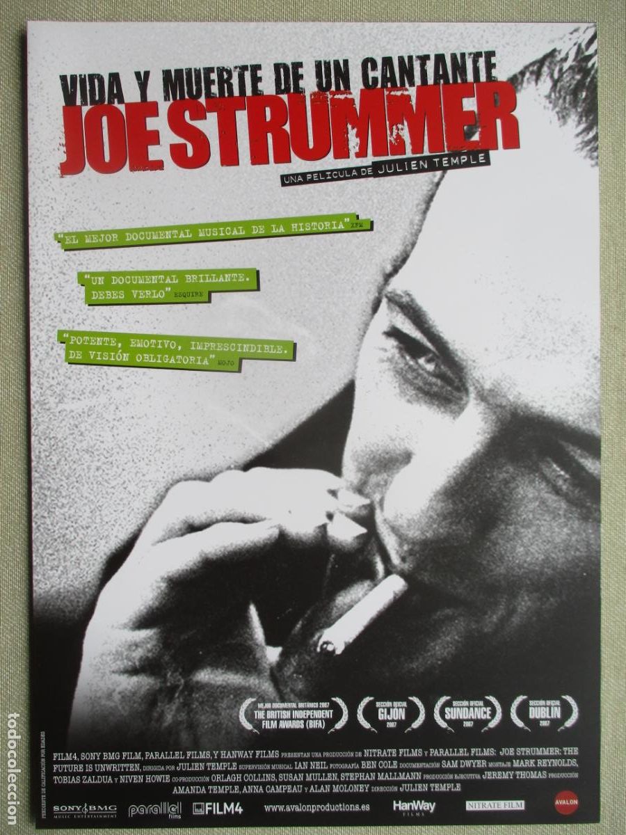 Cine: JOE STRUMMER VIDA Y MUERTE DE UN CANTANTE. GUIA ORIGINAL ESTRENO. PEDIDO MINIMO EN GUIAS 10 EUROS.