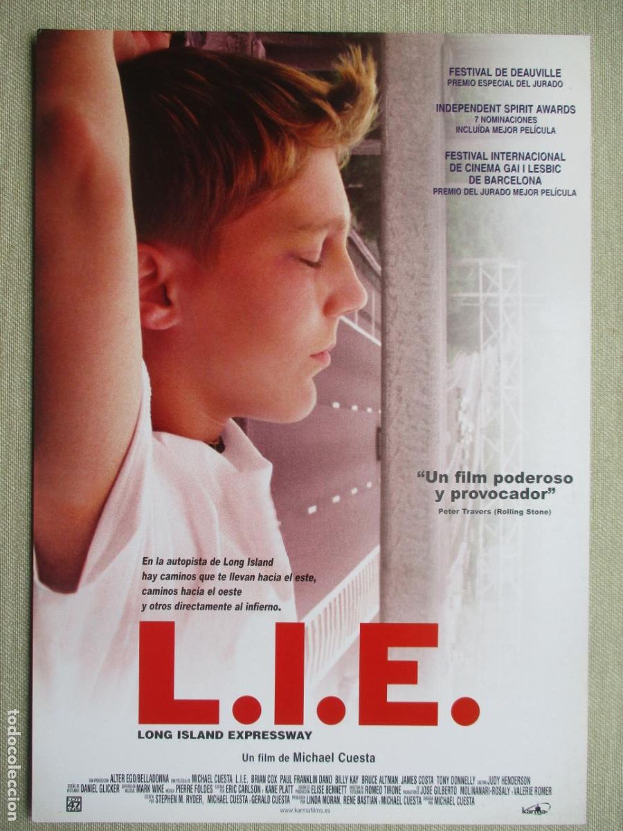 Cine: L.I.E.. GUIA ORIGINAL ESTRENO. PEDIDO MINIMO EN GUIAS 10 EUROS.